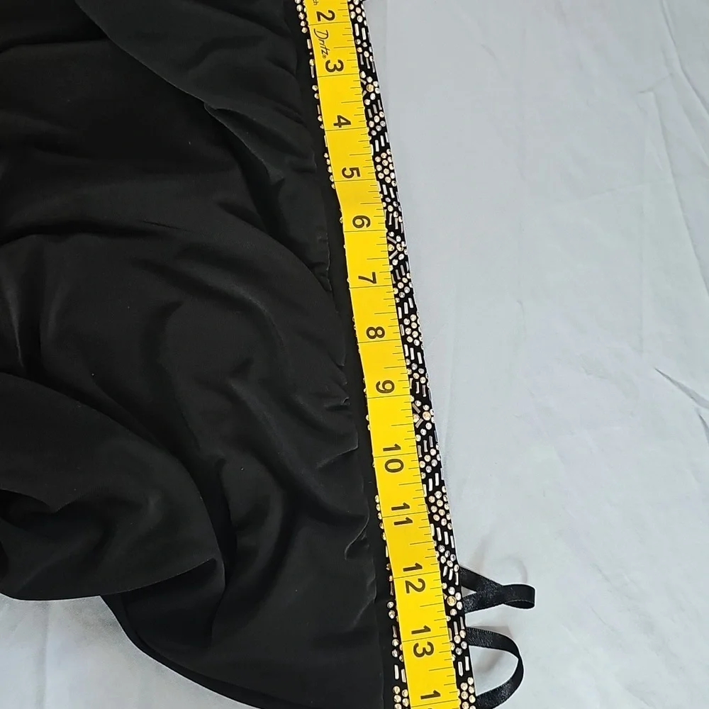 WHITE HOUSE | BLACK MARKET | WOMEN BLACK STRAPLESS EMBELLISHED JUMPSUIT SIZE 2 - Picture 7 of 7